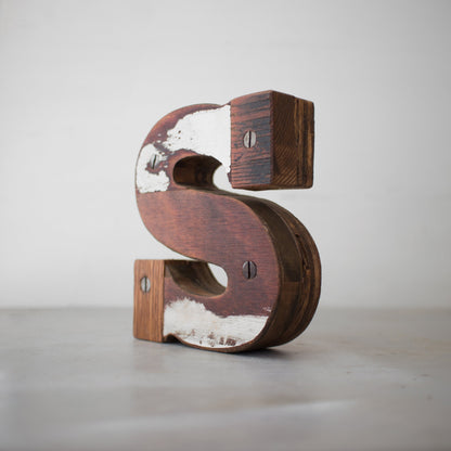 Reclaimed Wooden Letters